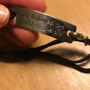 “She believed…” adjustable rope bracelet